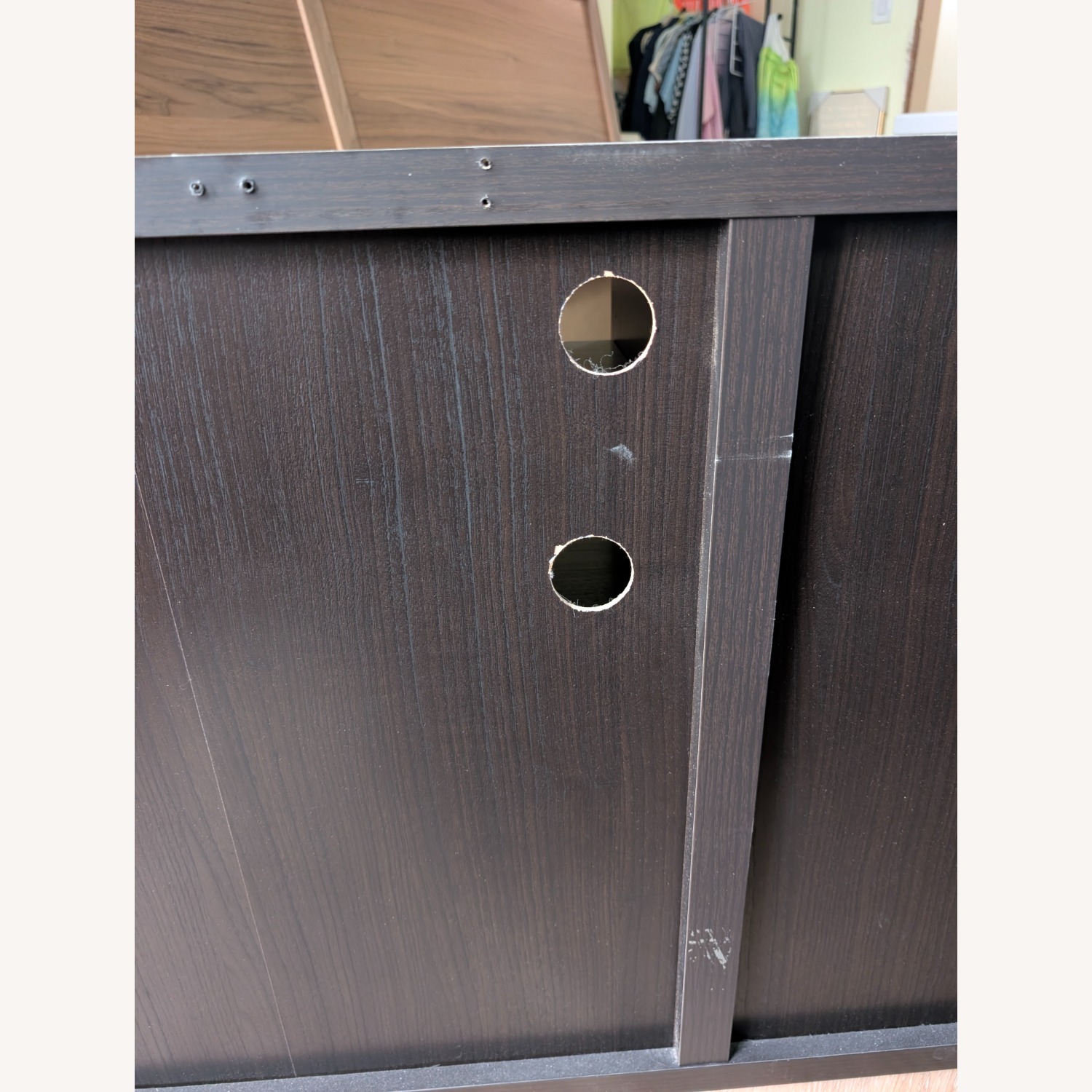 IKEA Dark Brown Wood Media Storage - image-5