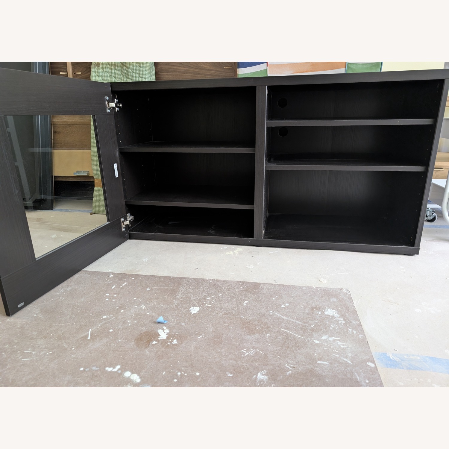 IKEA Dark Brown Wood Media Storage - image-2