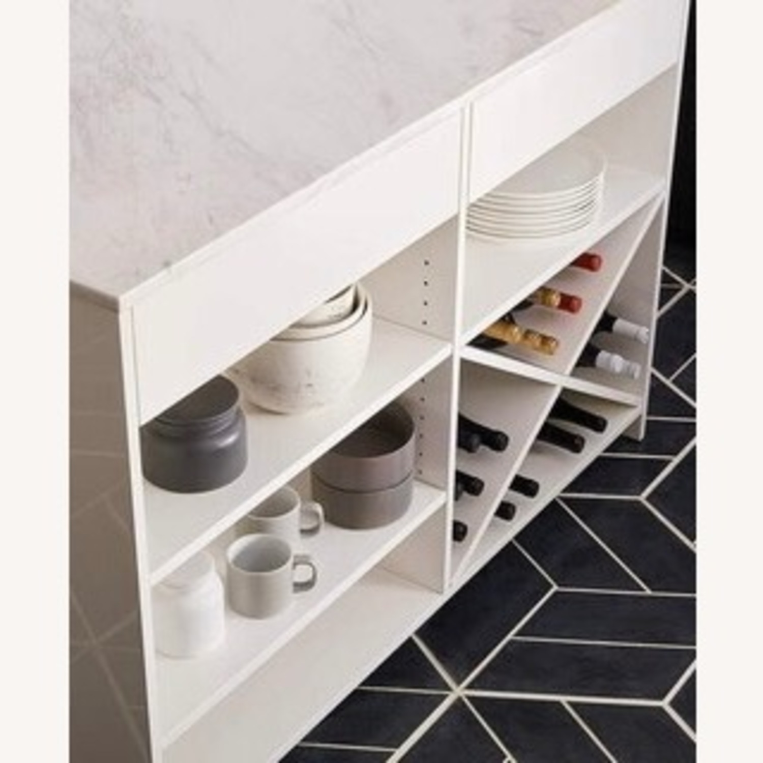 CB2 White Marble Kitchen Island - image-10