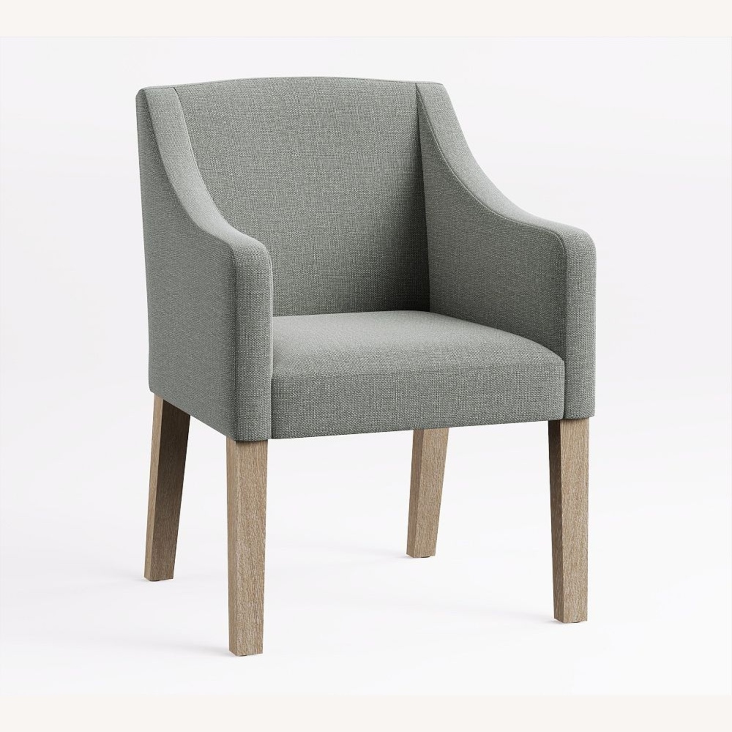 Pottery Barn Dark Gray Fabric Dining Armchairs - image-4
