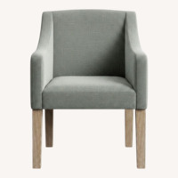 Pottery Barn Dark Gray Fabric Dining Armchairs