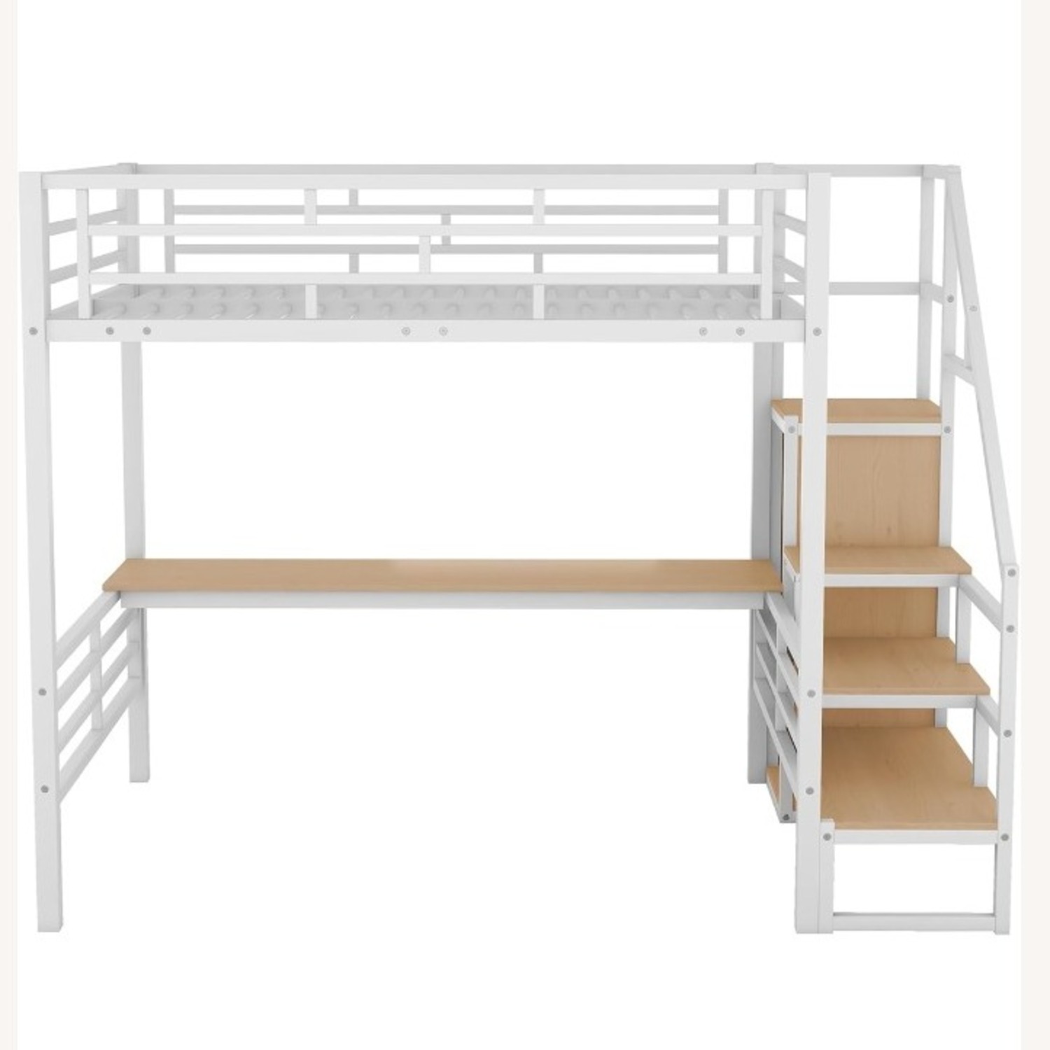 Bellemave White Metal Bunk Bed - image-0