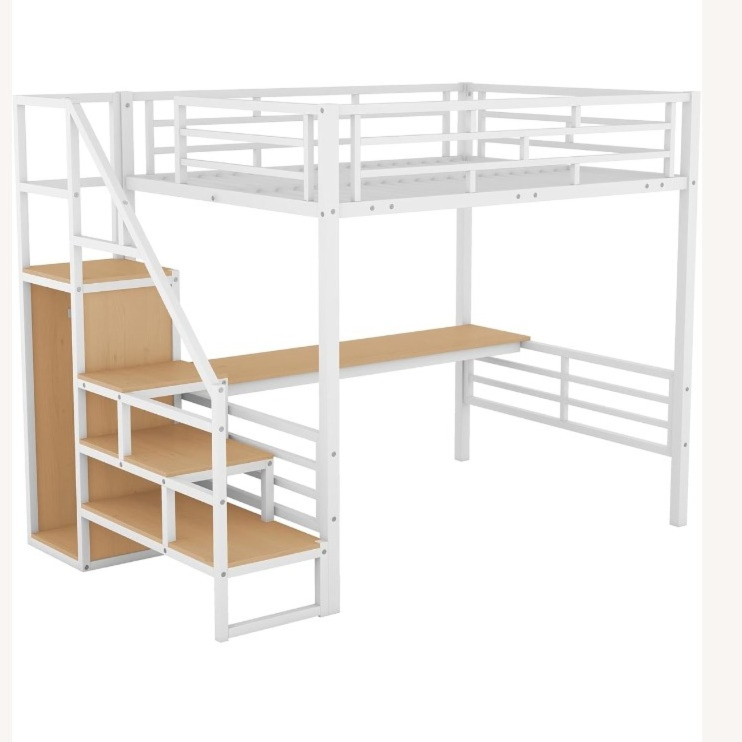 Bellemave White Metal Bunk Bed - image-2