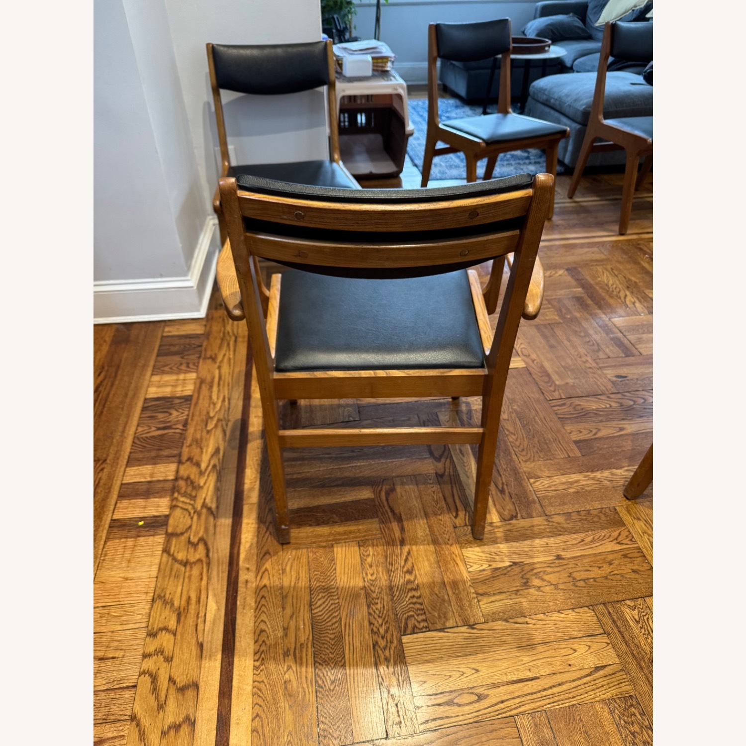 Vintage/Antique Dark Brown Dining Chairs - image-3