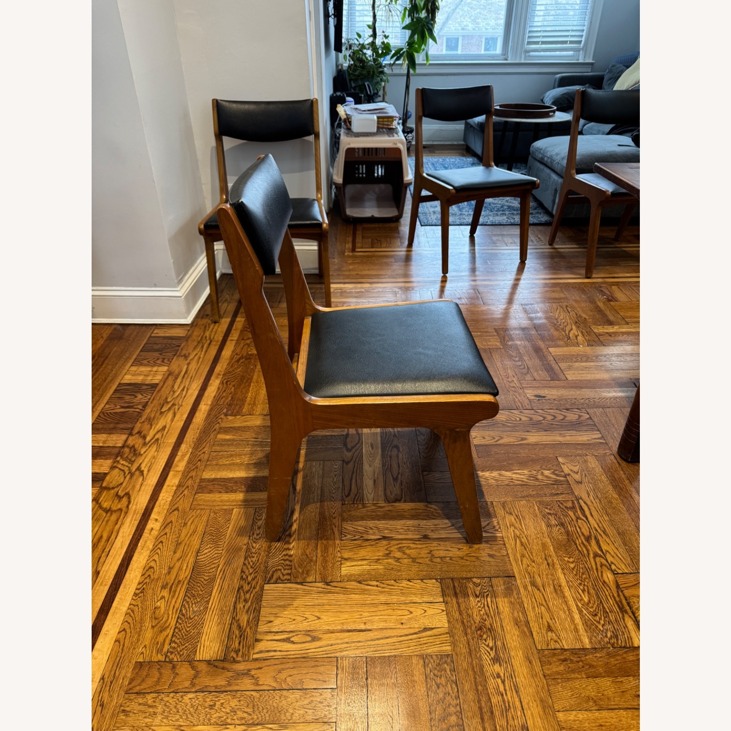 Vintage/Antique Dark Brown Dining Chairs - image-4