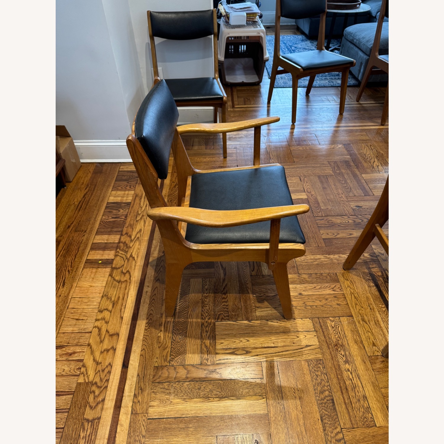Vintage/Antique Dark Brown Dining Chairs - image-1