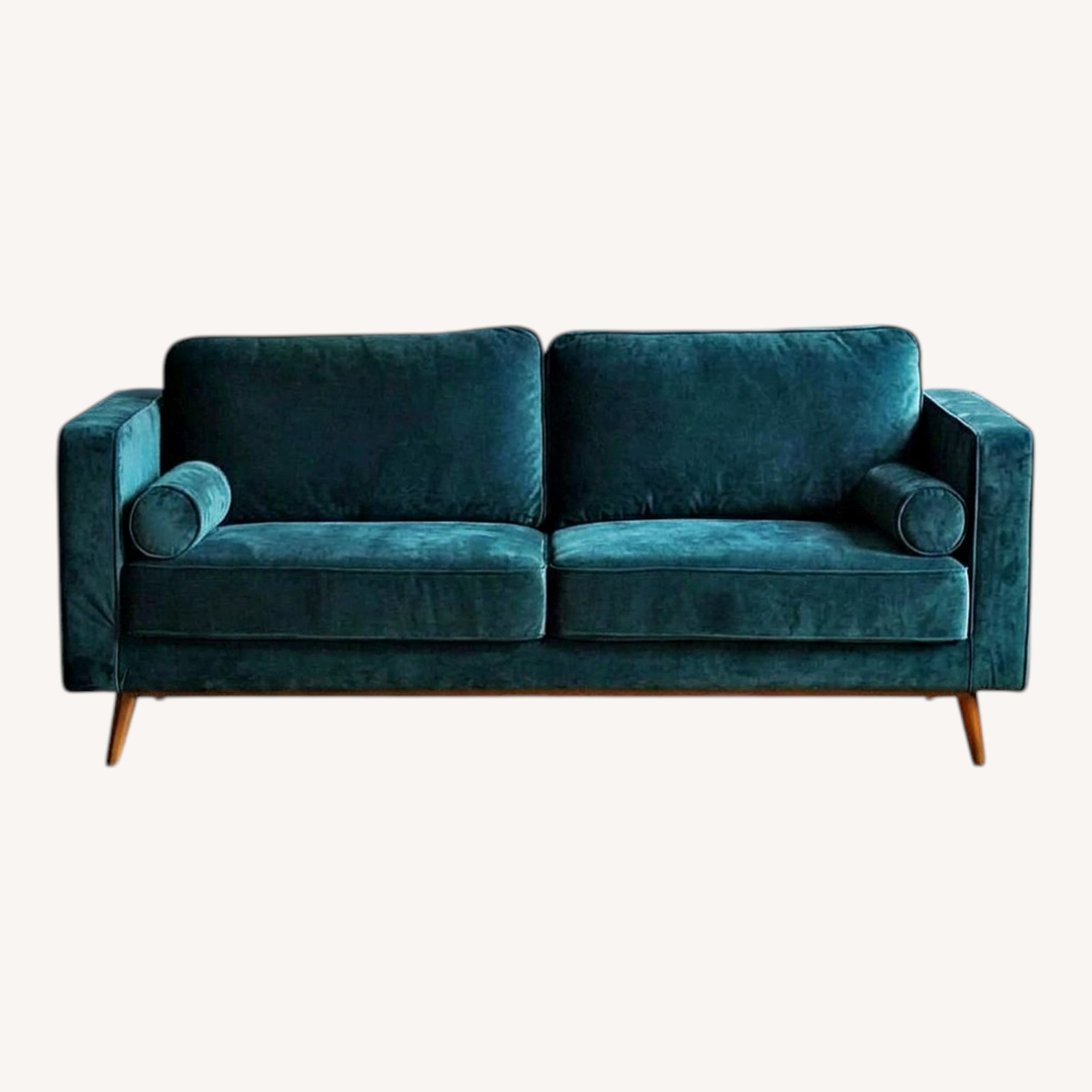 Green Velvet 3+ Seater Sofa - image-3