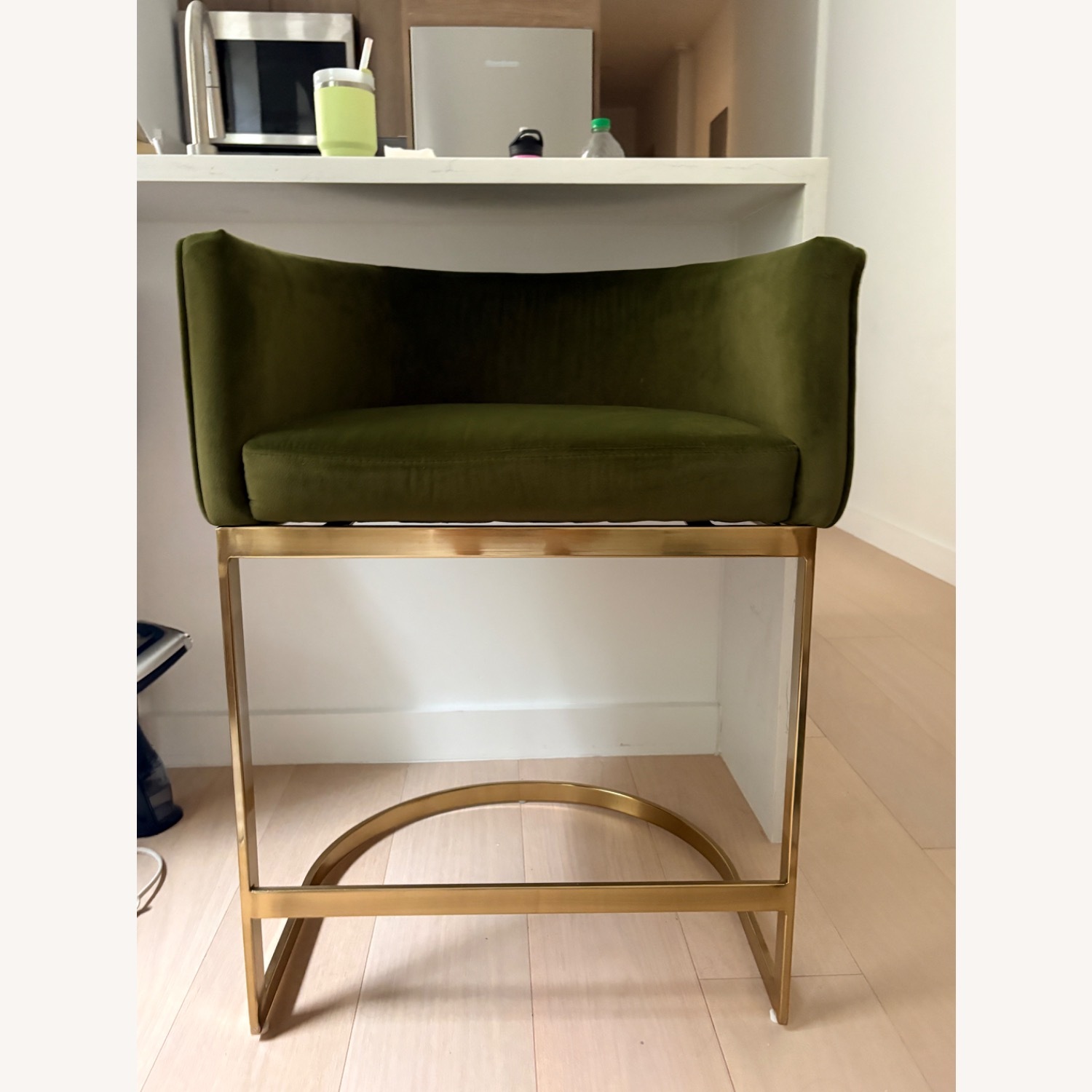Green Velvet Stools - image-6