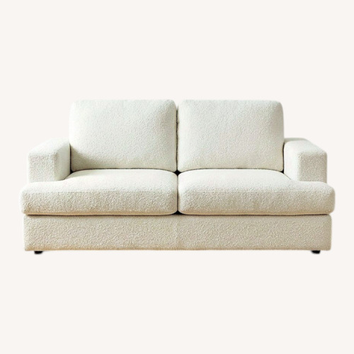 Used Comfy Cream Boucle Loveseat for sale on AptDeco