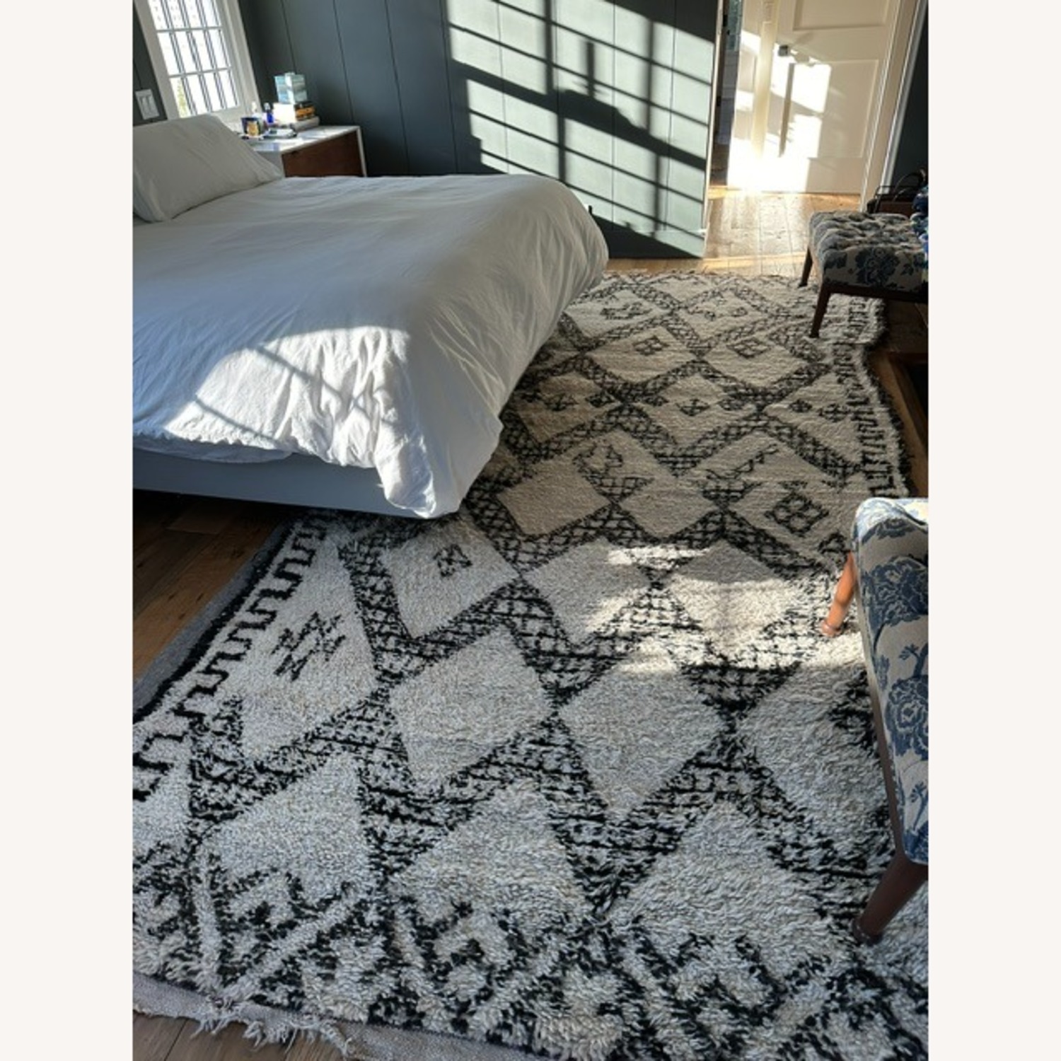 Vintage Moroccan Beni Ourain Rug 5.8' x 10' - image-7