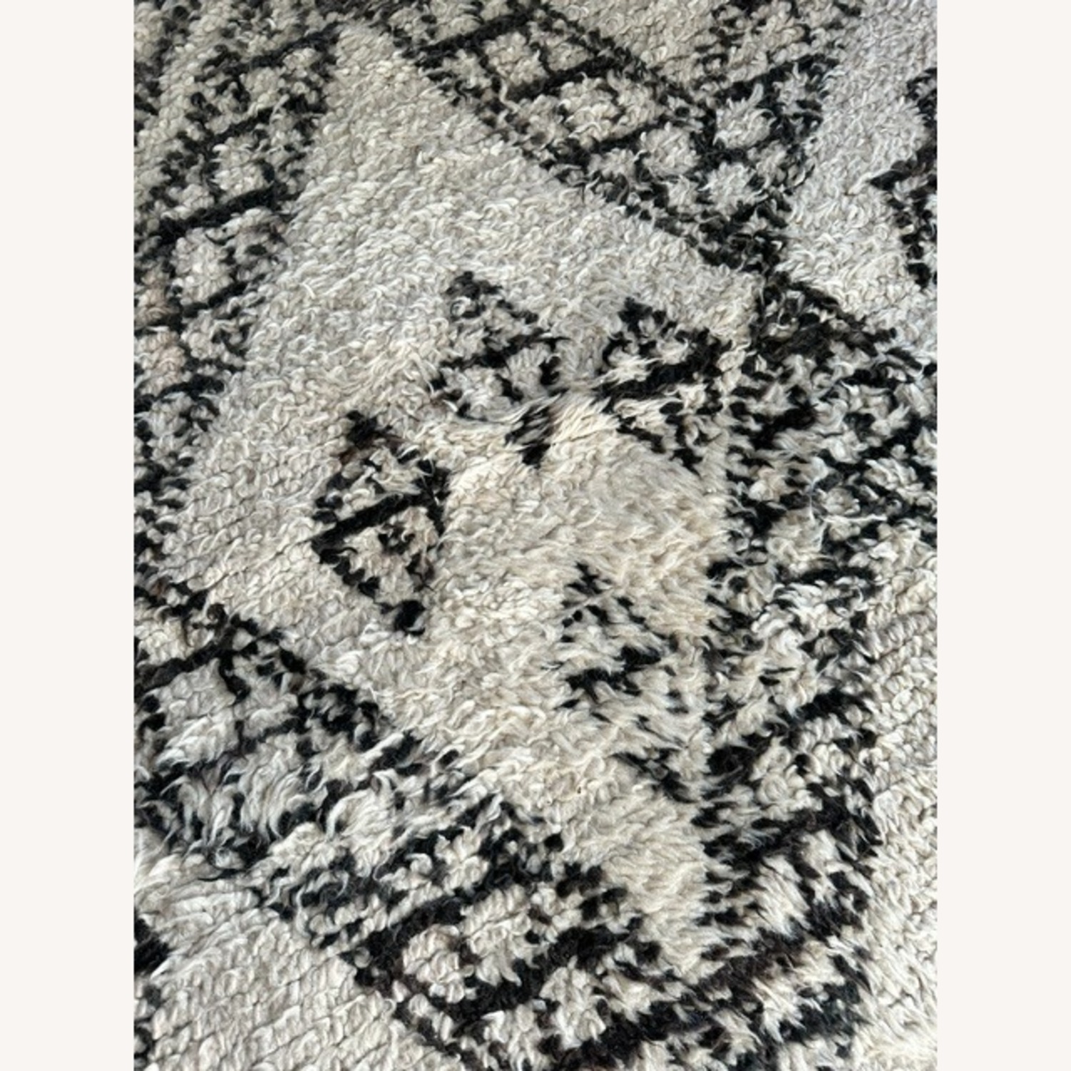 Vintage Moroccan Beni Ourain Rug 5.8' x 10' - image-3