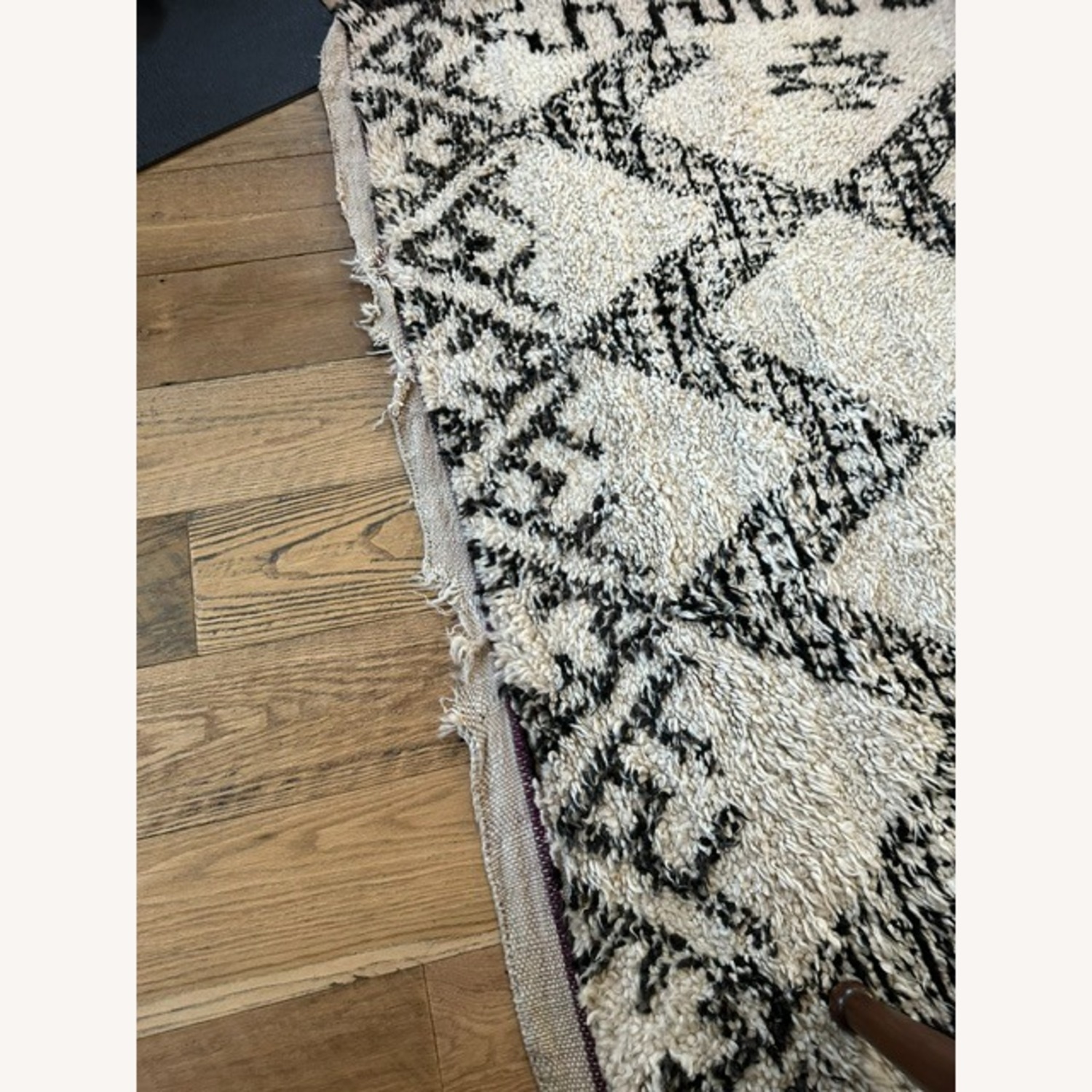 Vintage Moroccan Beni Ourain Rug 5.8' x 10' - image-6