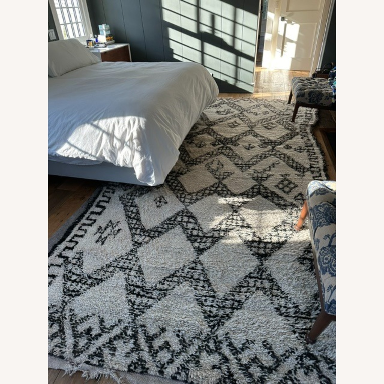 Vintage Moroccan Beni Ourain Rug 5.8' x 10' - image-8