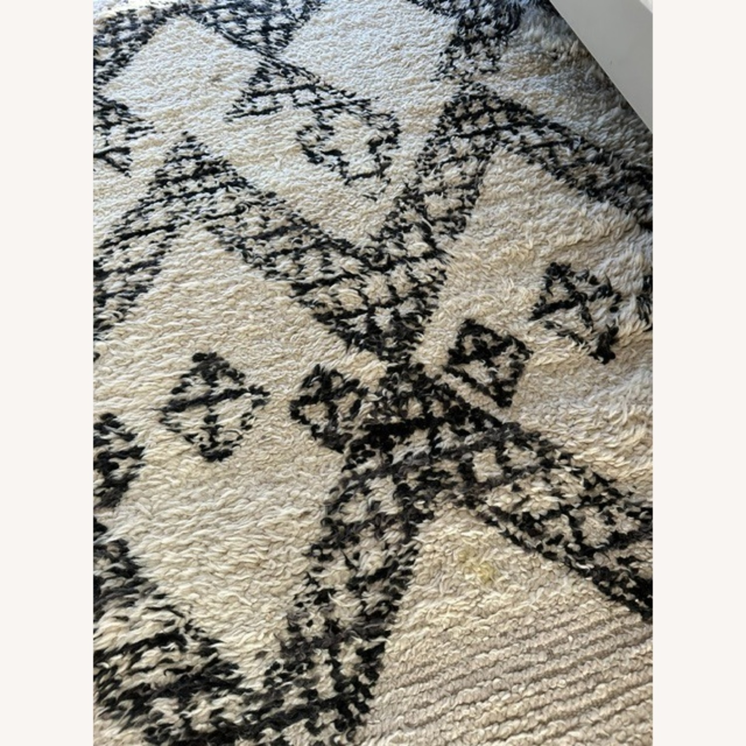 Vintage Moroccan Beni Ourain Rug 5.8' x 10' - image-4