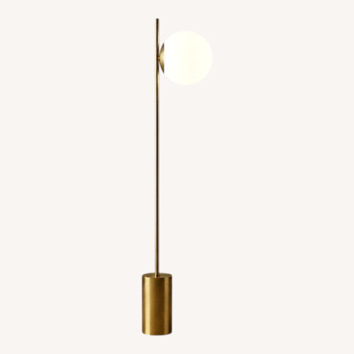 Used Burnished Brass Globe Floor Lamp by Visual Comfort for sale on AptDeco
