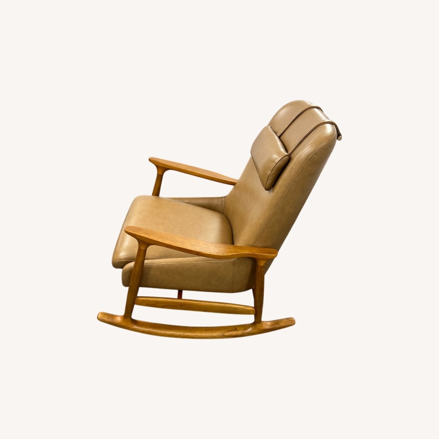 Castlery Desmond Leather Rocking Armchair - image-12