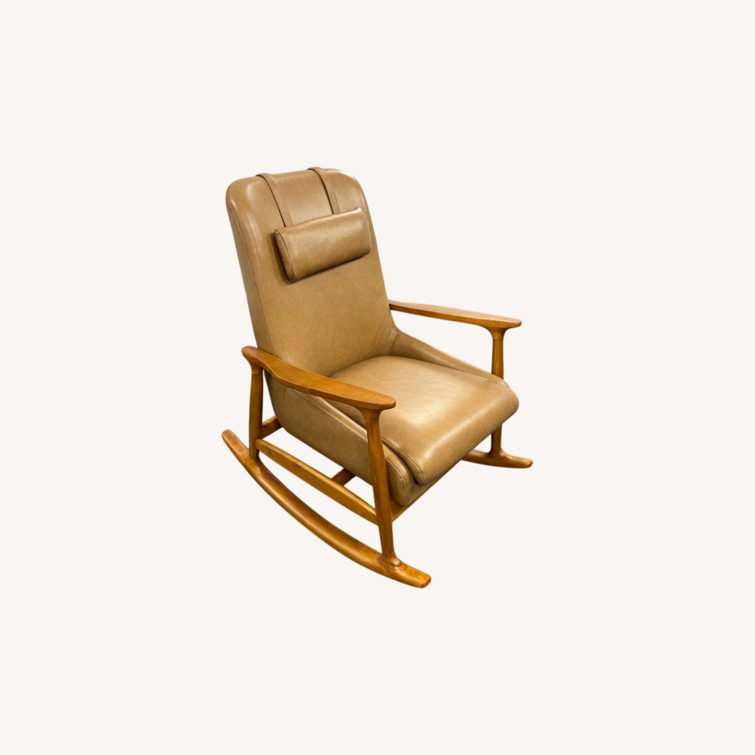 Castlery Desmond Leather Rocking Armchair - image-9