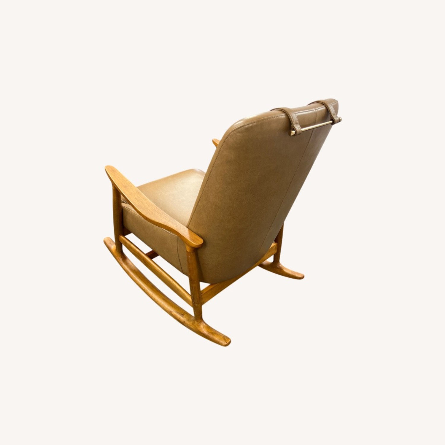 Castlery Desmond Leather Rocking Armchair - image-5