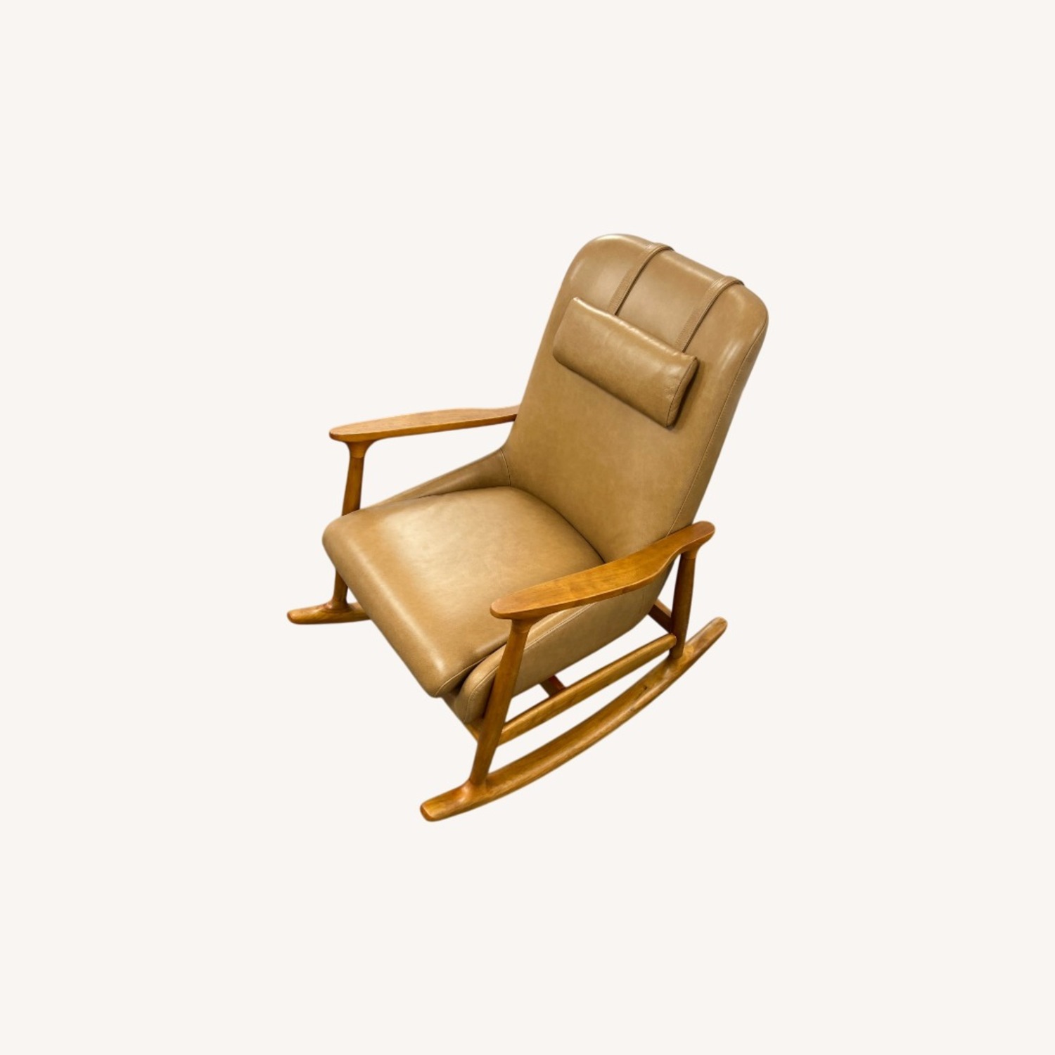 Castlery Desmond Leather Rocking Armchair - image-11