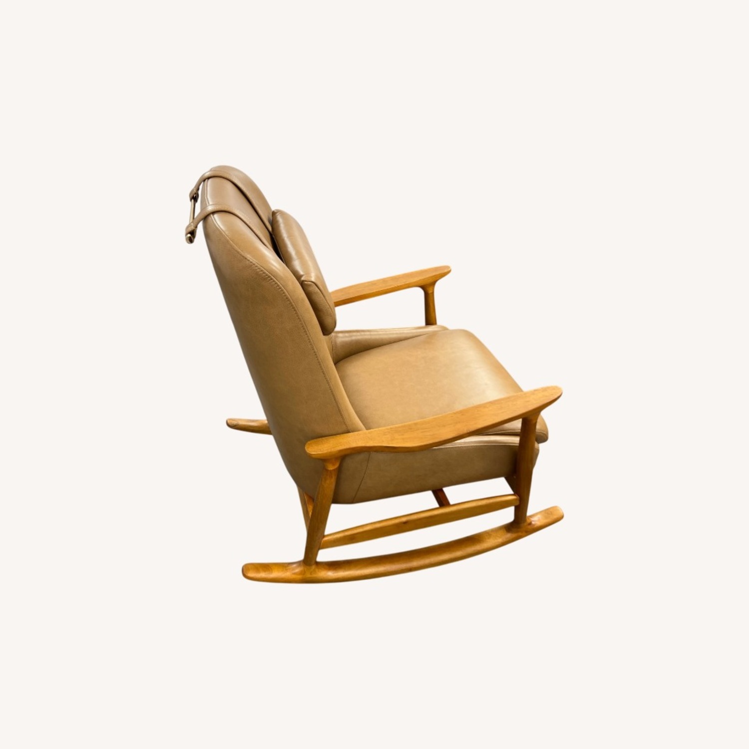 Castlery Desmond Leather Rocking Armchair - image-10