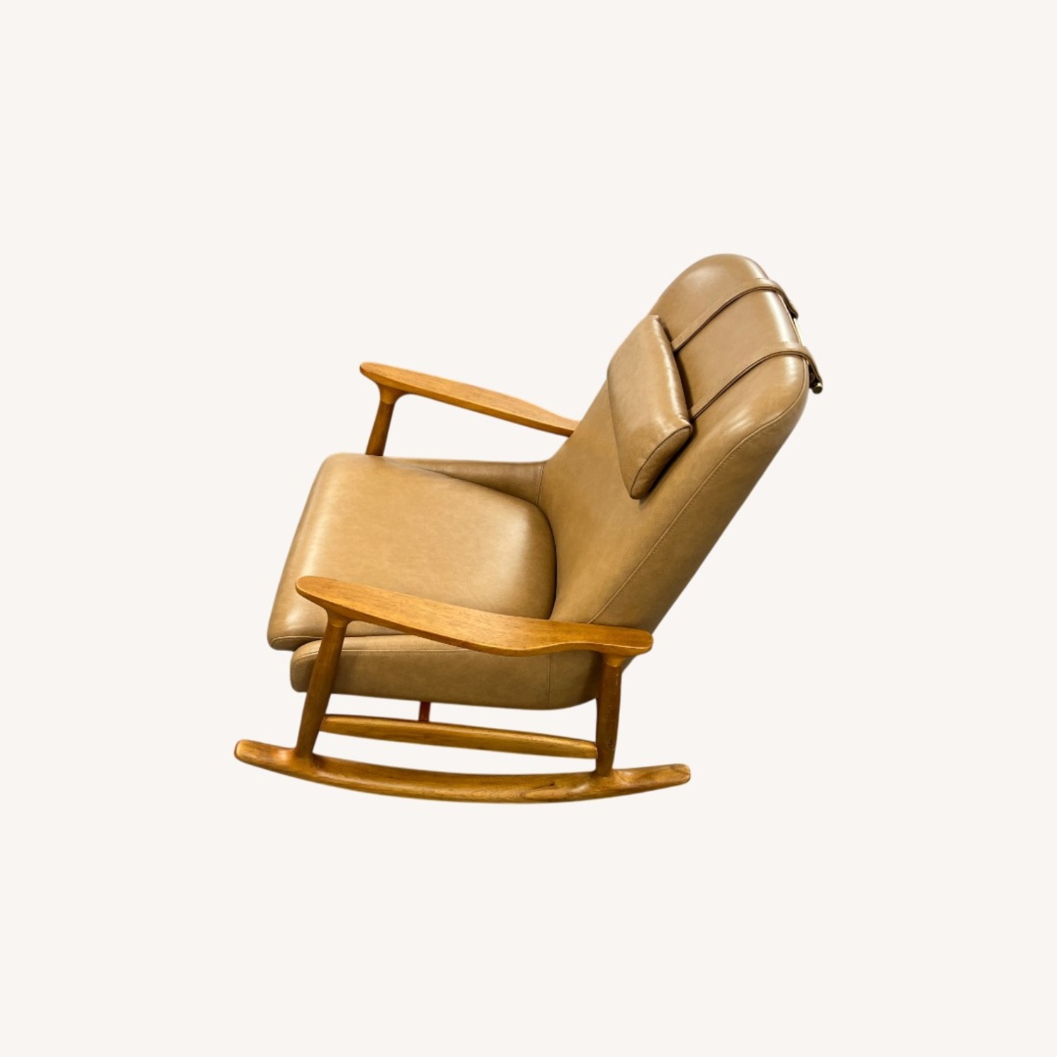 Castlery Desmond Leather Rocking Armchair - image-3