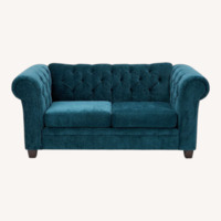Dark Green Sofa W Large Pillows