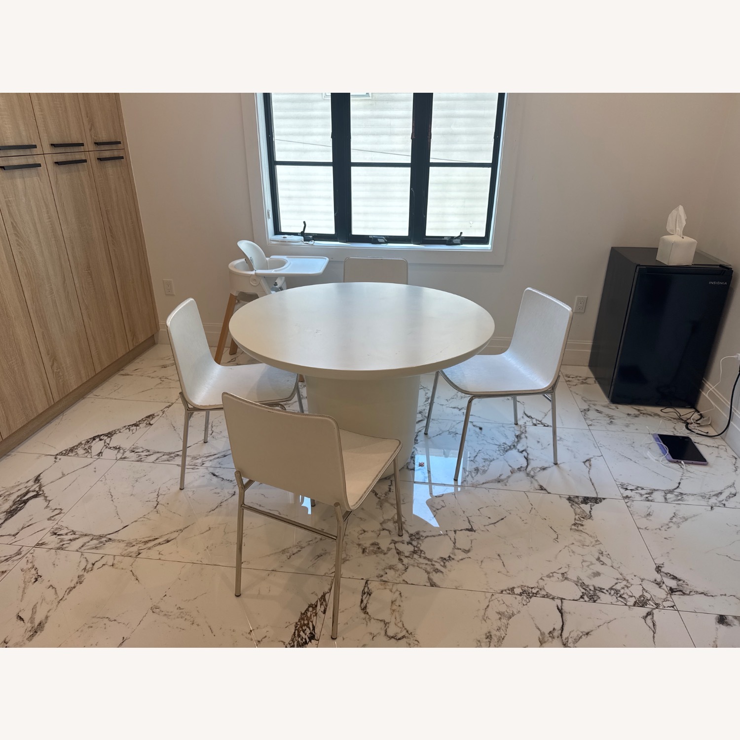 CB2 Lola White Concrete Dining Table - image-2