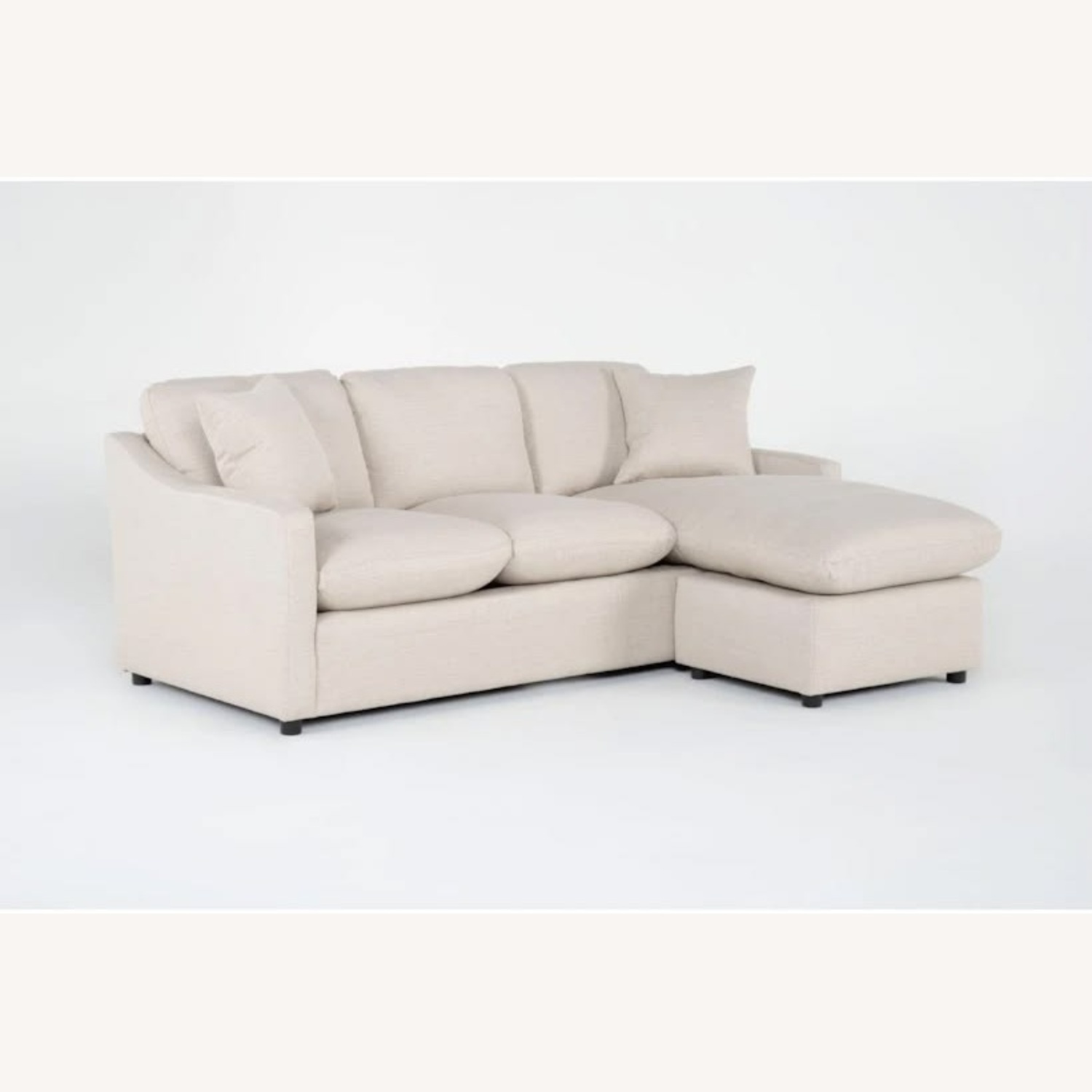 Living Spaces Natural Linen 3+ Piece Sectional - image-4