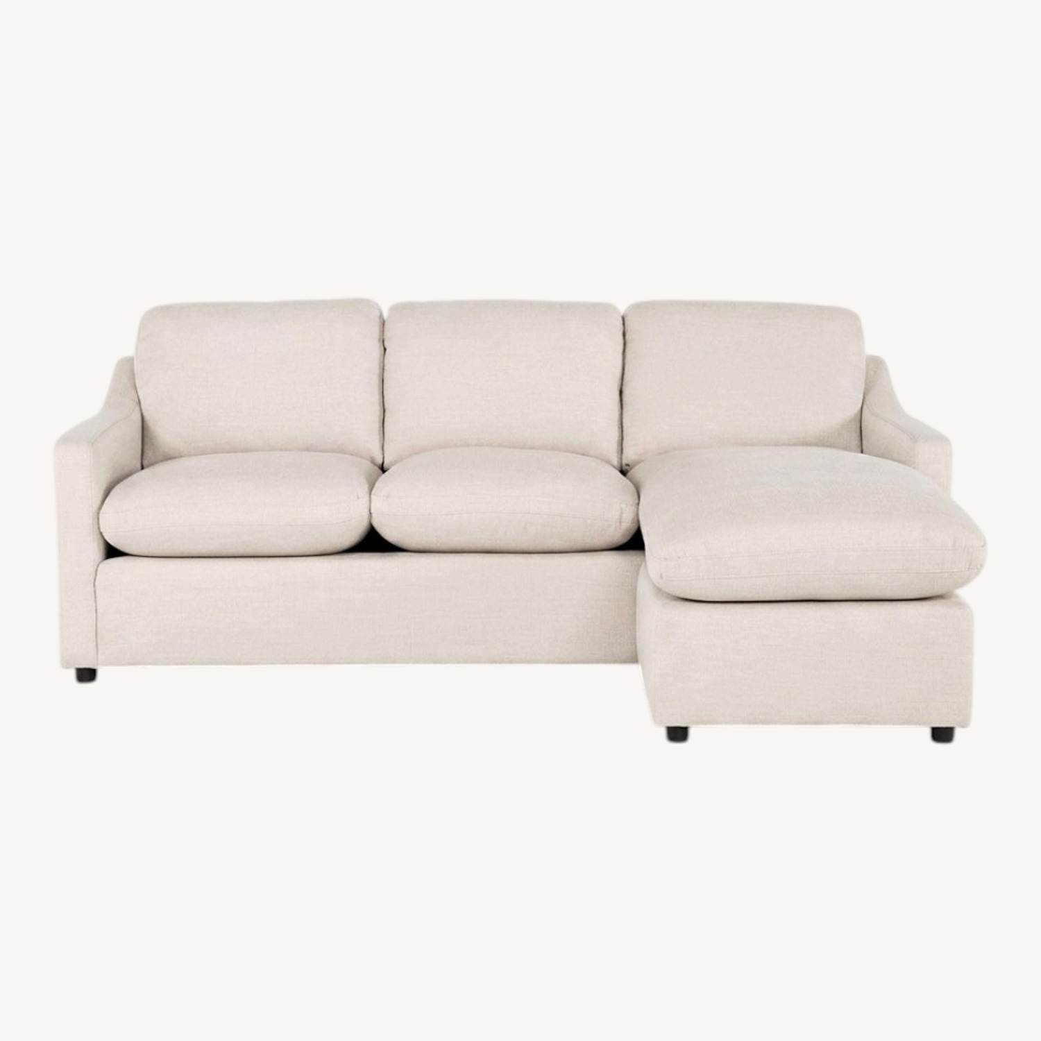 Living Spaces Natural Linen 3+ Piece Sectional - image-0