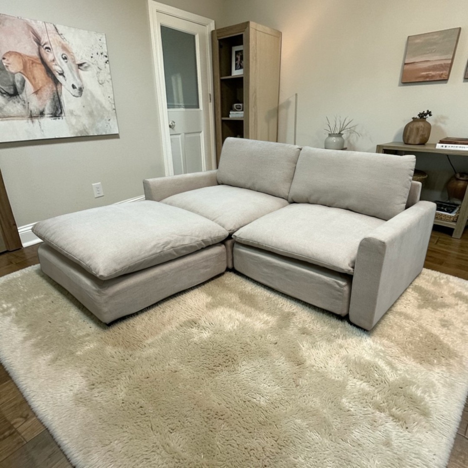 Burrow Russet 2-Piece Sofa with Ottoman - image-1