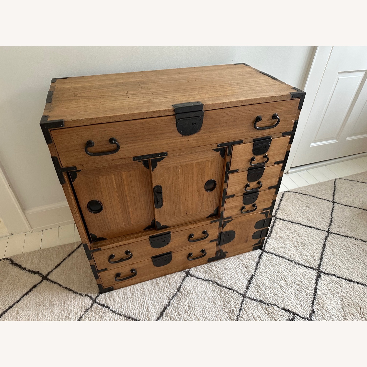 Antique Japanese Tansu Merchant Chest - image-7