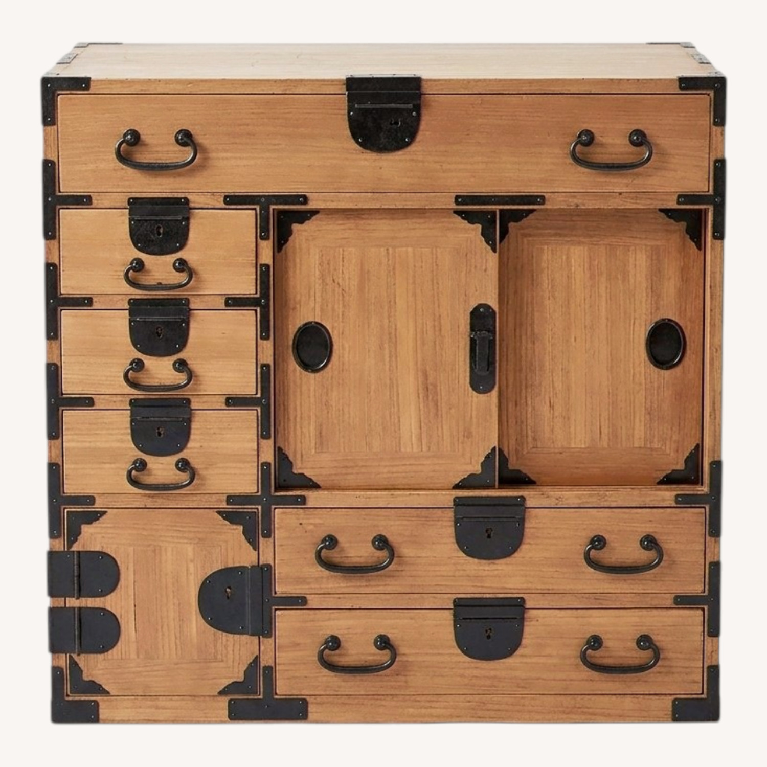 Antique Japanese Tansu Merchant Chest - image-0