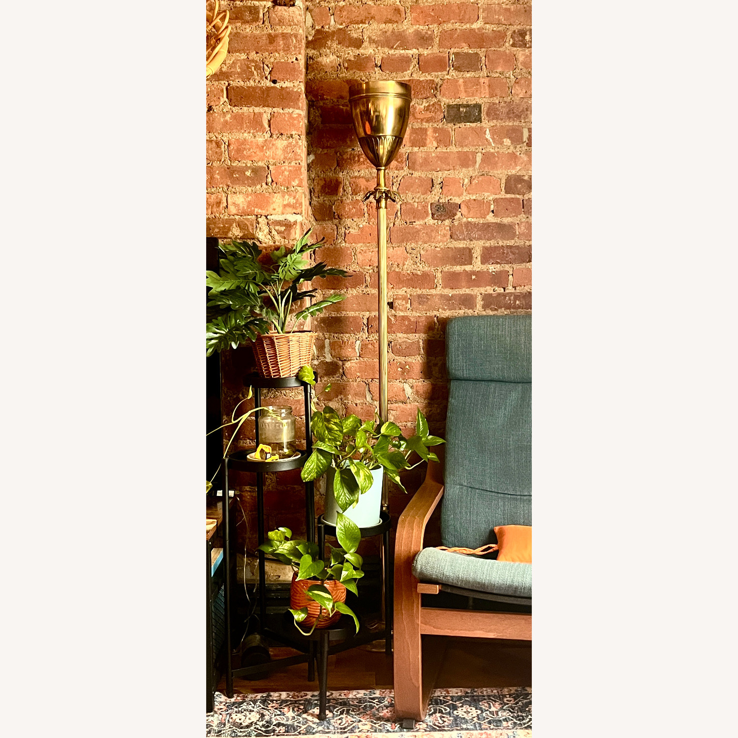 Stiffel Lamps Gold Floor Lamp - image-8