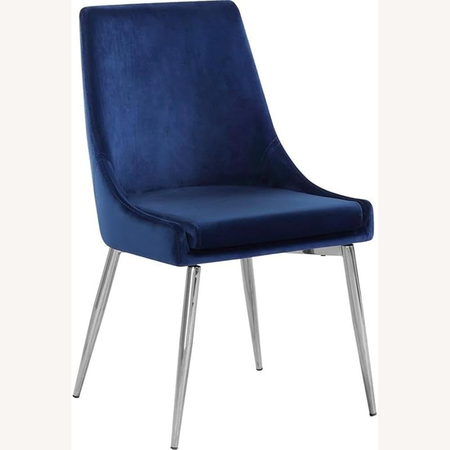 Home Meridian Blue Velvet Dining Chairs - image-4