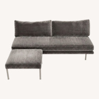 Light Gray Cotton 3+ Seater Sofa