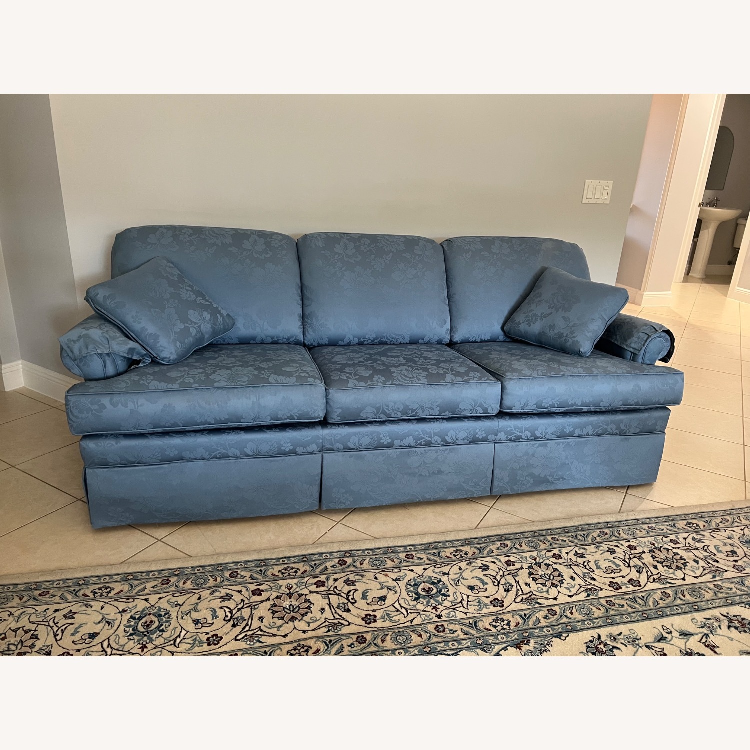 SmartChoice Furniture Blue 3+ Seater Sofa - image-1
