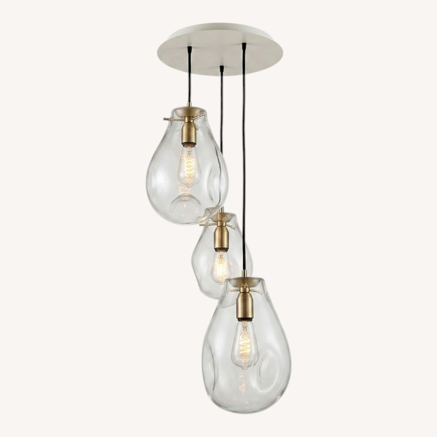 Bomma Tim Hand-Blown Clear Glass Pendant Lights - image-0