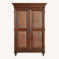 Dark Brown Wood Armoire TV Cabinet