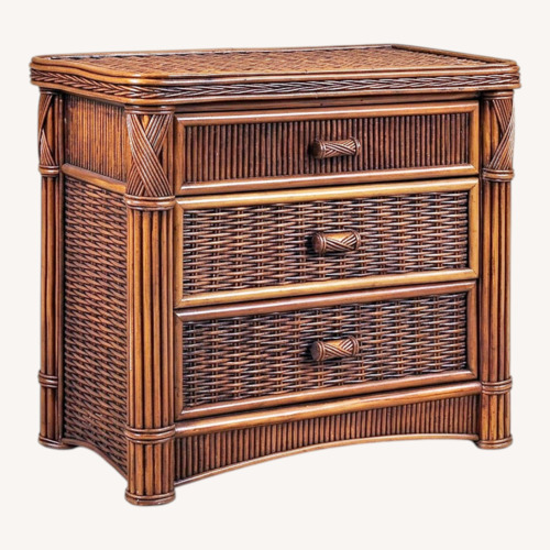 Used Dark Brown Wood Chest for sale on AptDeco