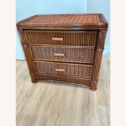 Used Dark Brown Wood Chest for sale on AptDeco