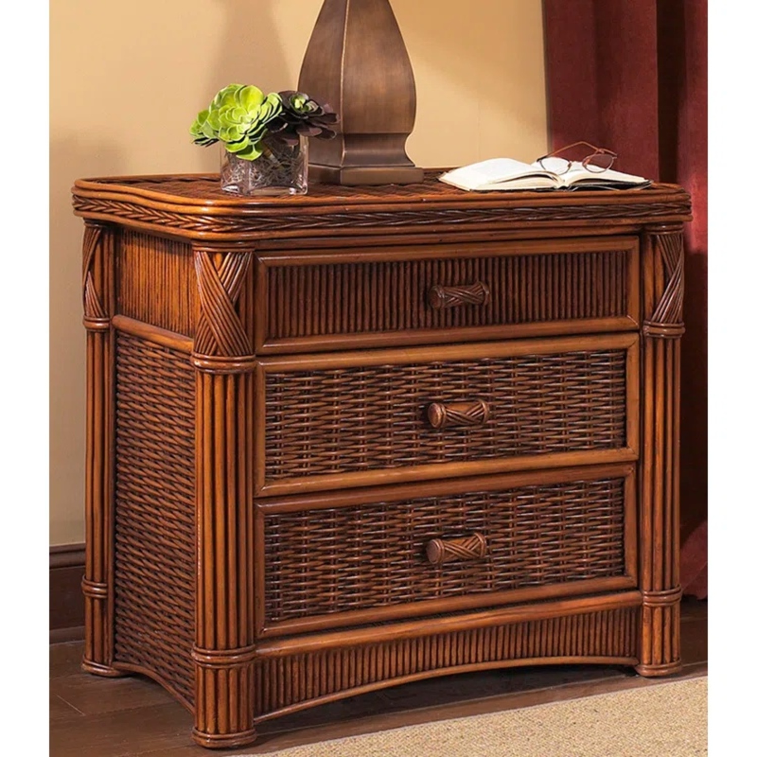 Dark Brown Wood Chest - image-4