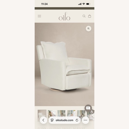 Used Oilo Nursery Chair - Flynn Ivory for sale on AptDeco