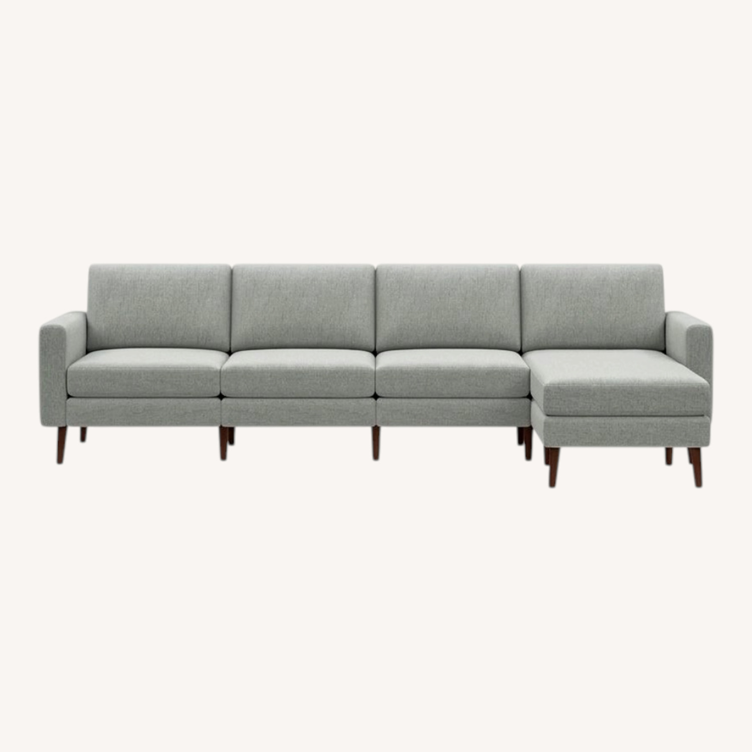 Burrow Nomad Light Gray Fabric King Sectional - image-0