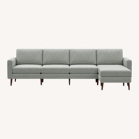 Burrow Nomad Light Gray Fabric King Sectional