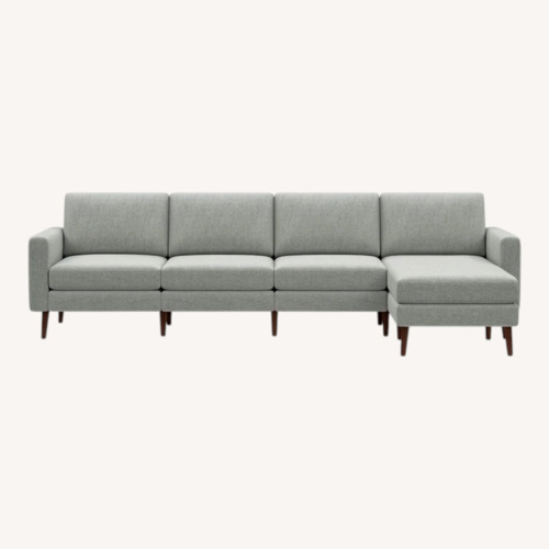Used Burrow Nomad Light Gray Fabric King Sectional for sale on AptDeco