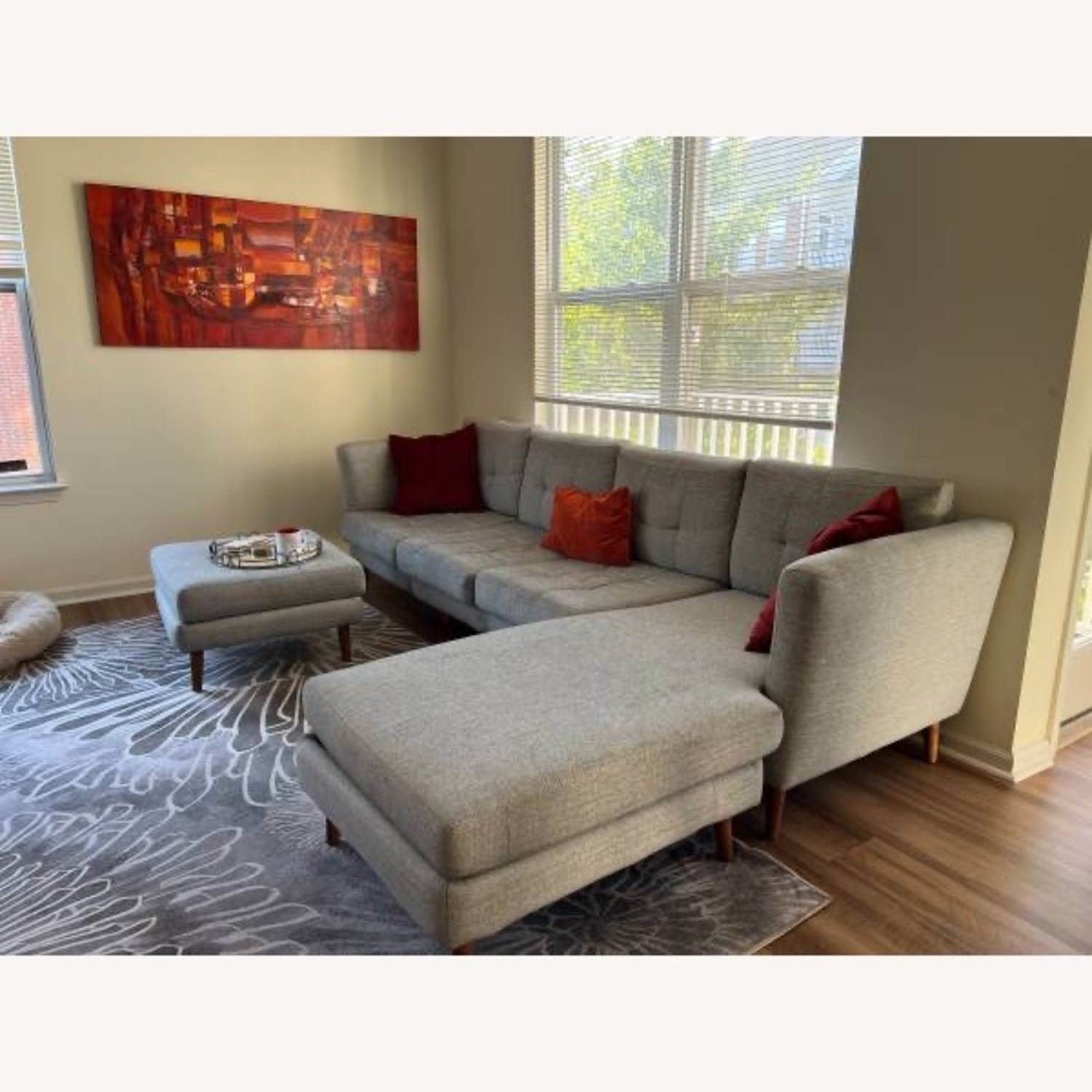 Burrow Nomad Light Gray Fabric King Sectional - image-3