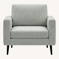 Burrow Nomad Armchair Light Gray with Chaise