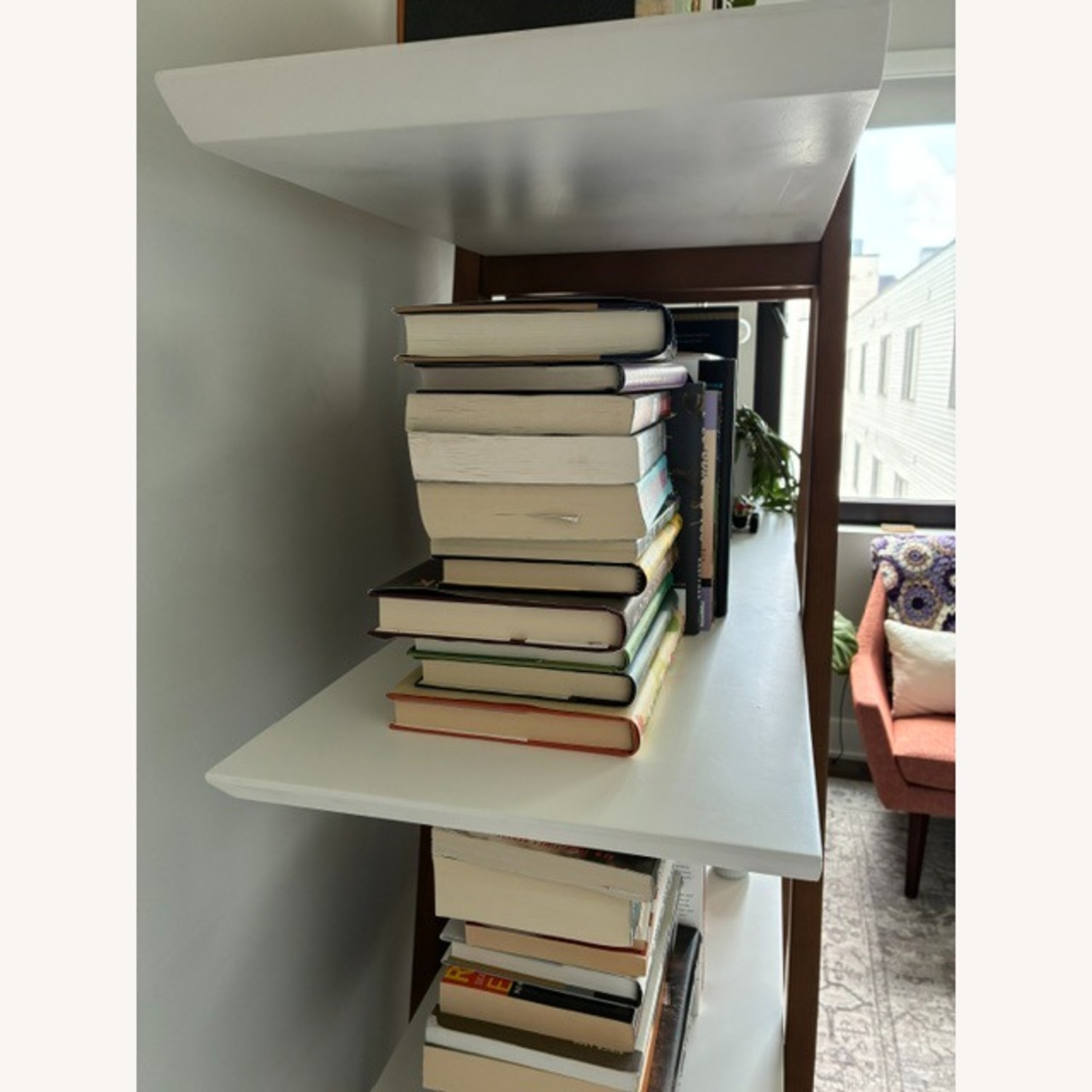 Article White Walnut Shelving Unit - image-3
