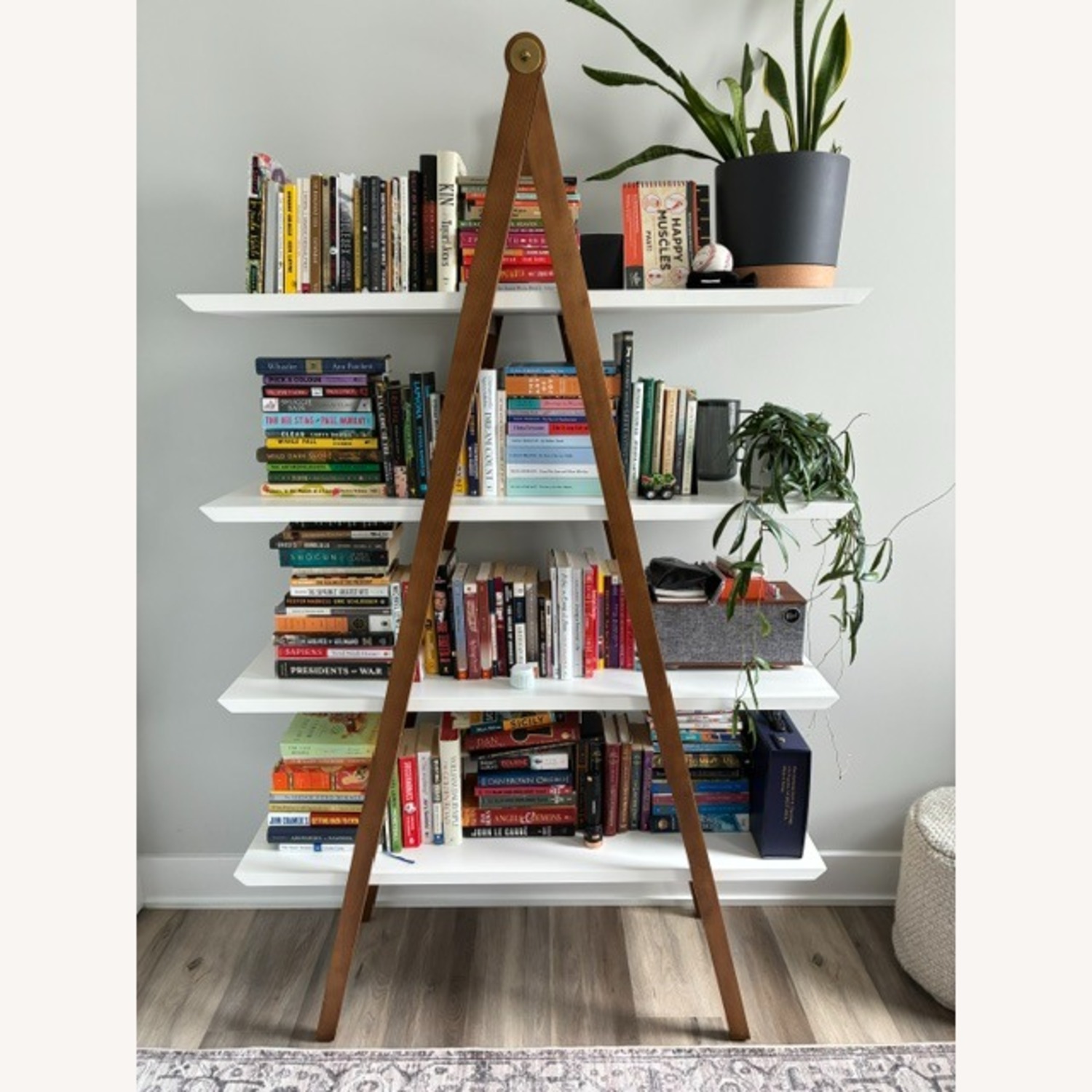 Article White Walnut Shelving Unit - image-1