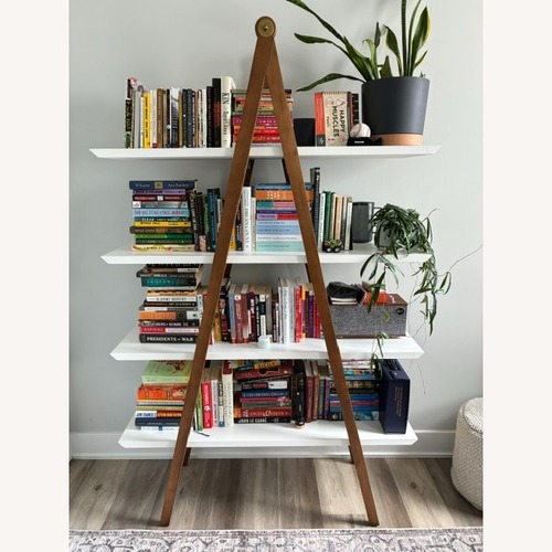 Used Article White Walnut Shelving Unit for sale on AptDeco